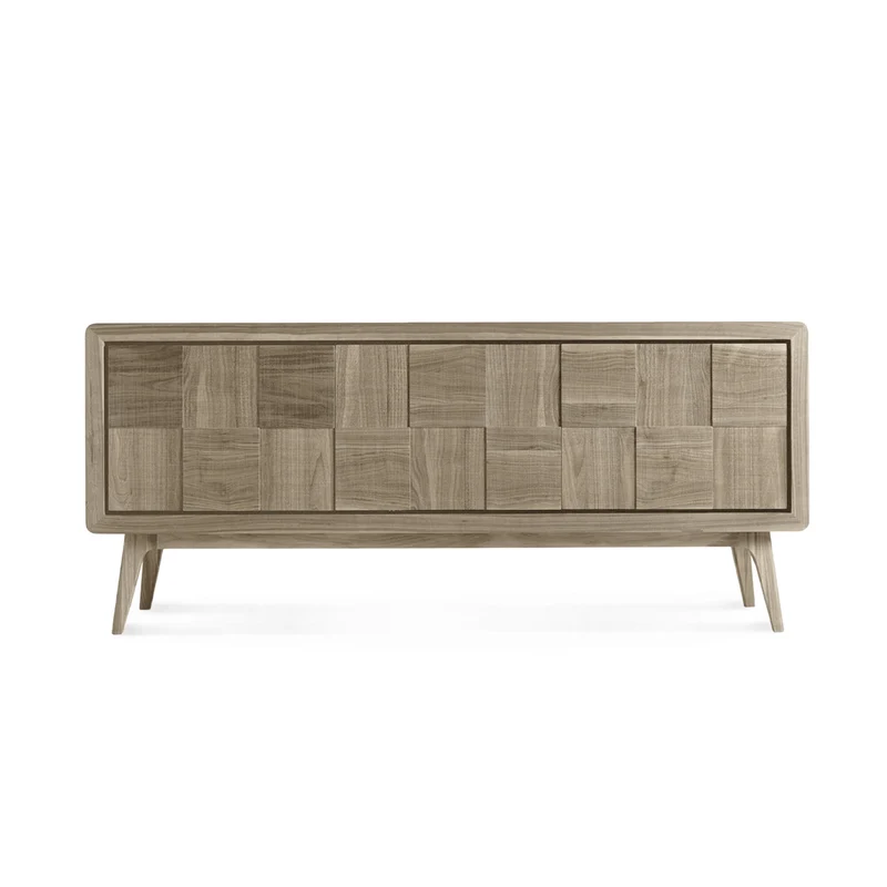 Walnut Wood Sideboard ARTES Concreta Doors by Dale Italia