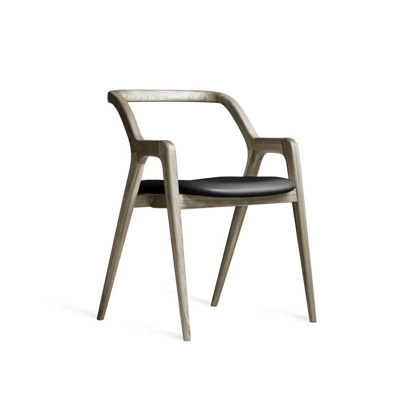Grey Walnut Wood Chair IN BREVE by Dale Italia