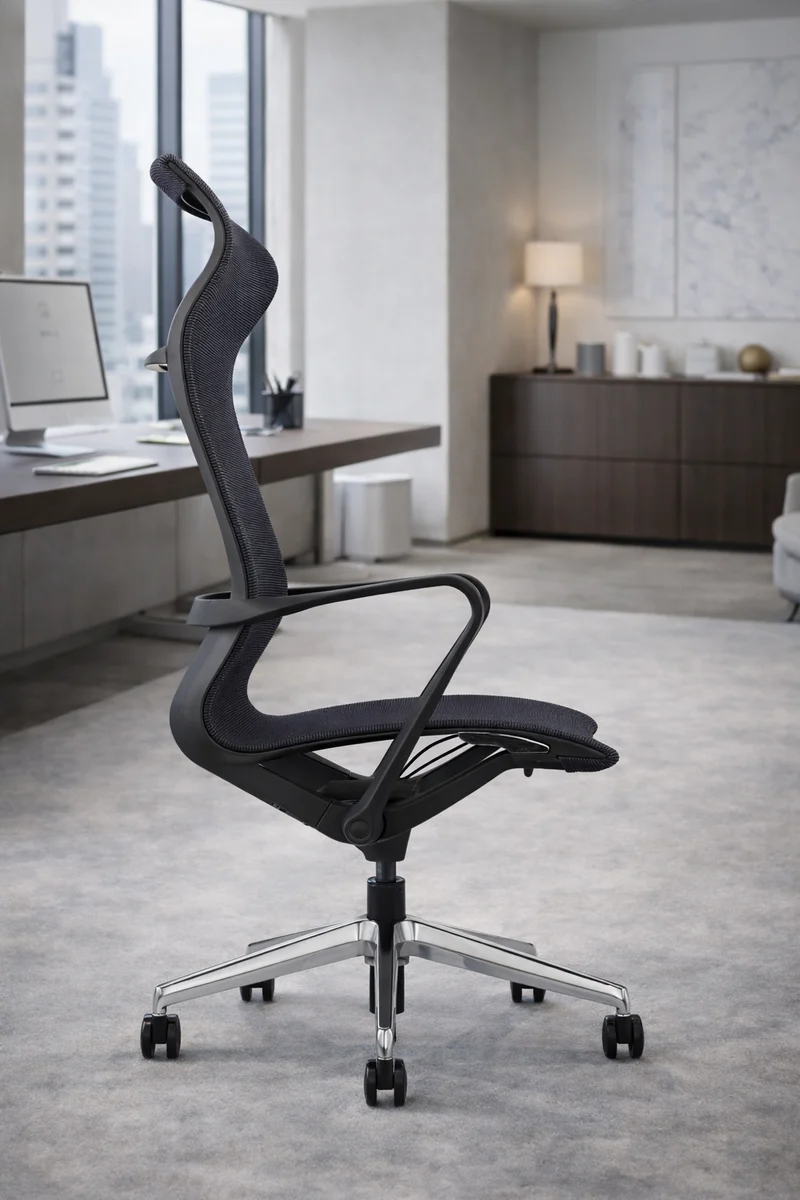 Fauteuil ergo synchrone Ara dossier haut têtière