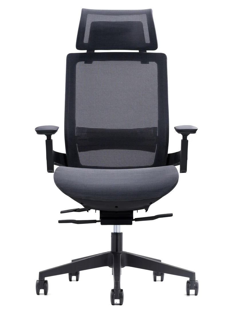 Fauteuil Bureau Ergo Lacerta Synchrone+Têtière