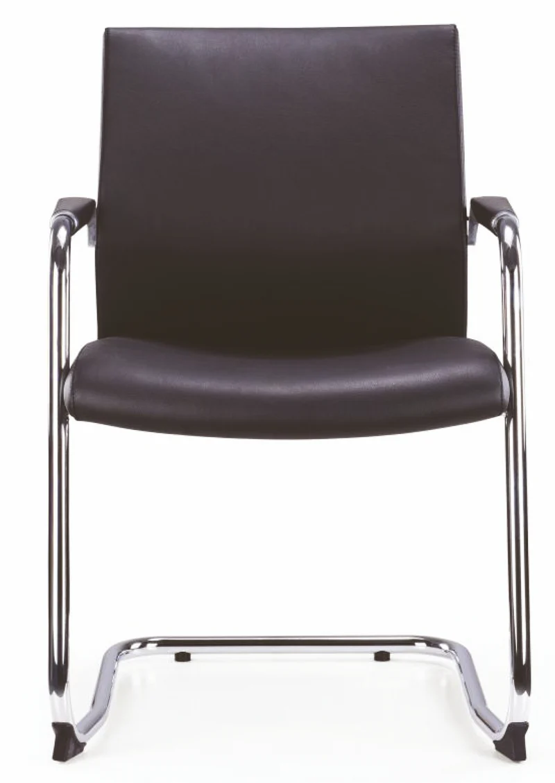 Lot de 2 fauteuils visiteur Pyxis - simili-cuir noir