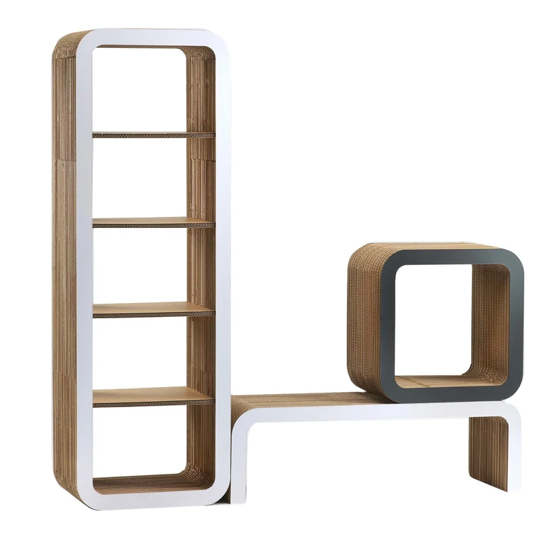 Modular Cardboard Bookshelf MORETTO N. 8