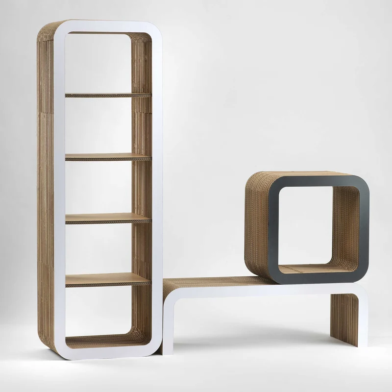 Modular Cardboard Bookshelf MORETTO N. 8