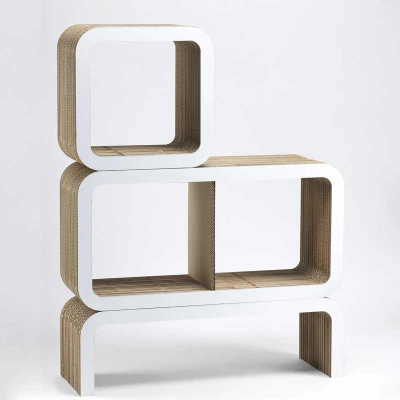 Modular Cardboard Bookshelf MORETTO N. 6