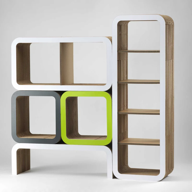 Modular Cardboard Bookshelf MORETTO N. 3