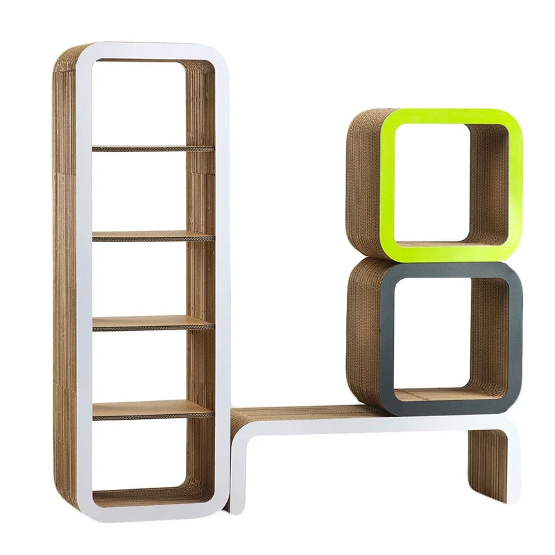 Modular Cardboard Bookshelf MORETTO N. 2