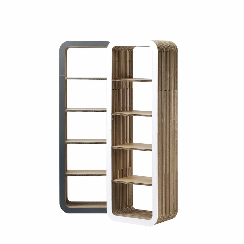 Modular Cardboard Bookshelf MORETTO 135 Open Back