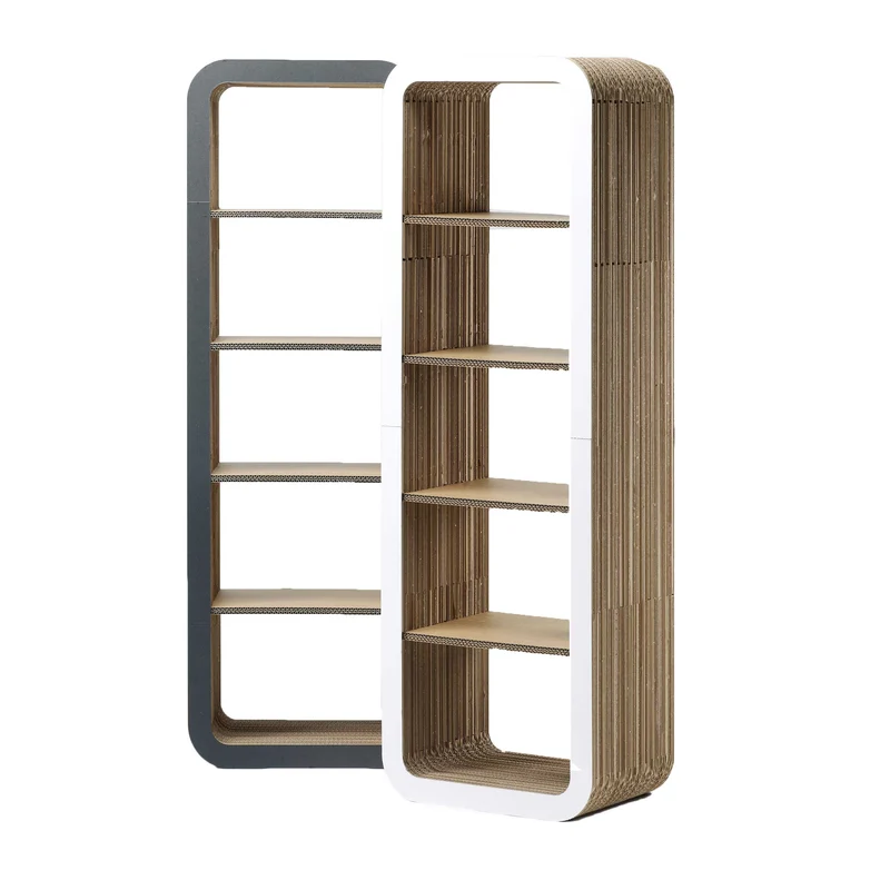 Modular Cardboard Bookshelf MORETTO 135 Open Back