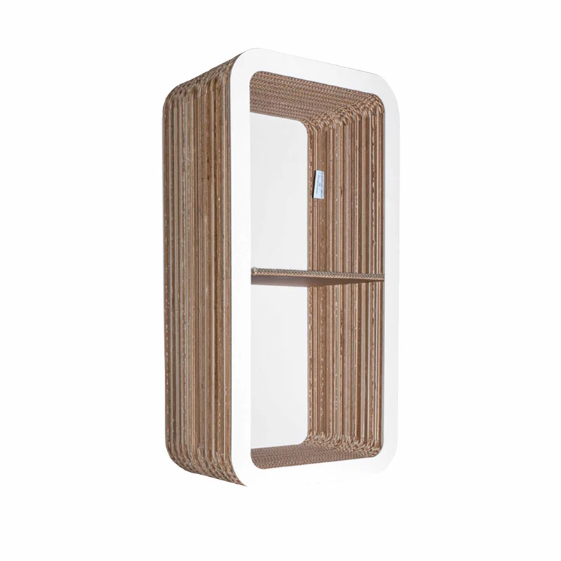 Modular Cardboard Bookcase MORETTO 90 Closed Back by giorgio Caporaso for Lessmore