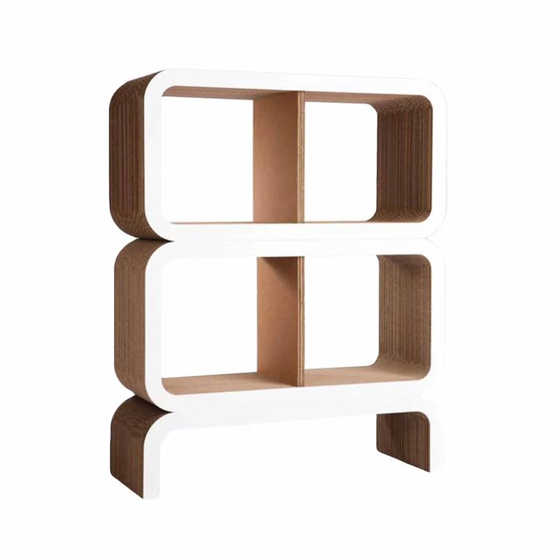 Modular Cardboard Bookshelf MORETTO 90 Open Back