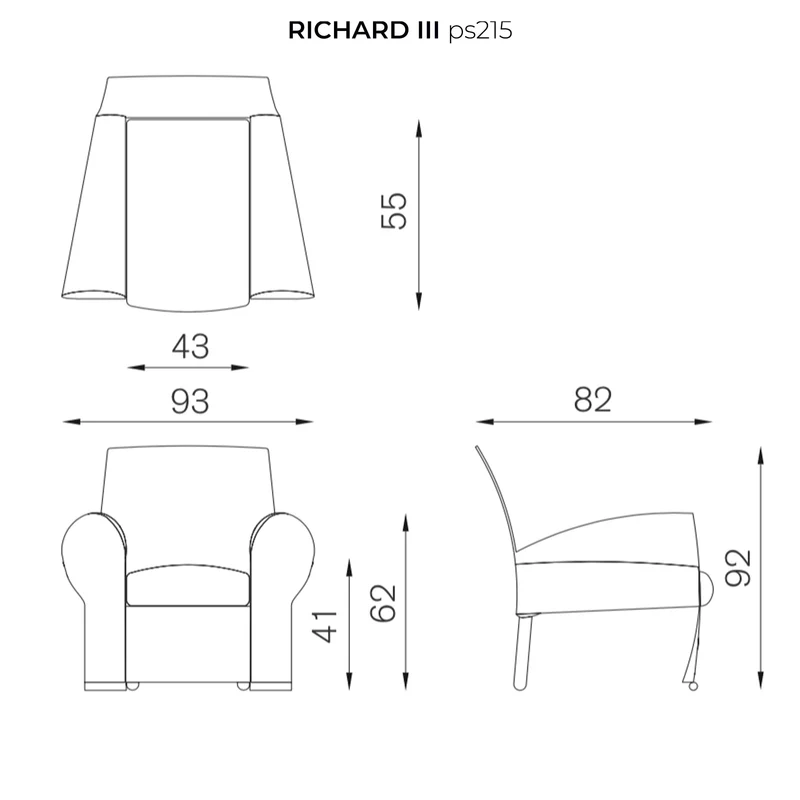 Armchair RICHARD III by Philippe Starck for Baleri Italia