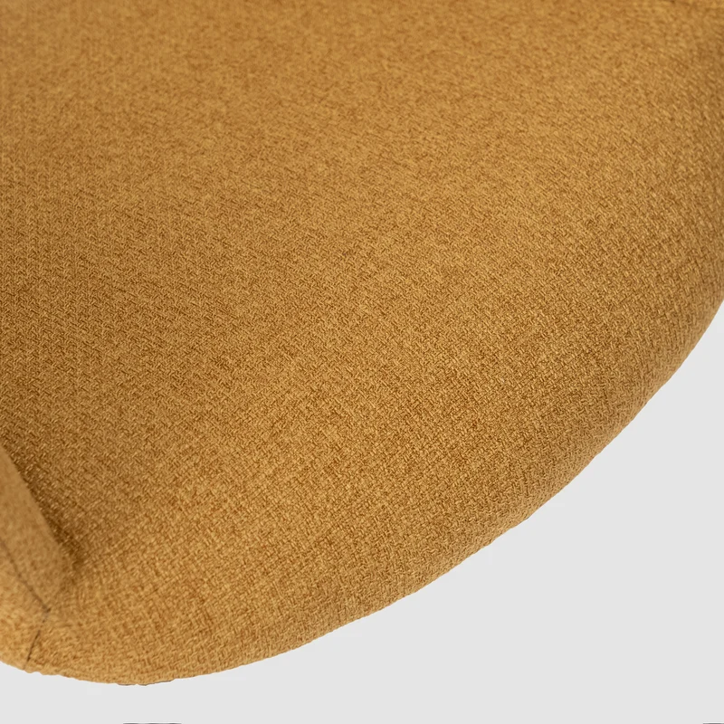 Lot de 6 chaises de salle à manger contemporaines en tissu jaune, pieds en métal noir - BETH FABRIC YELLOW 6PCS