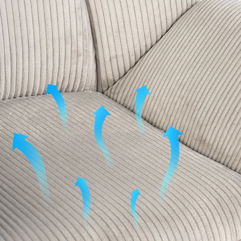 Fauteuil de loisirs réglable pivotant avec accoudoirs en velours côtelé gris - DUROTHIL