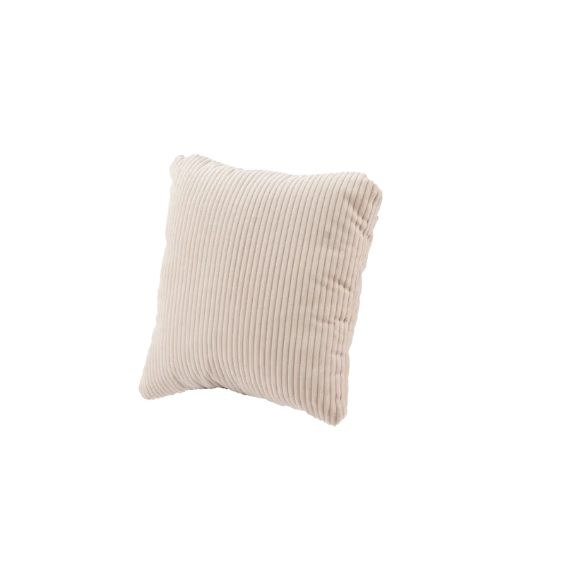 Fauteuil lounge avec accoudoirs en velours côtelé beige - DOMCO