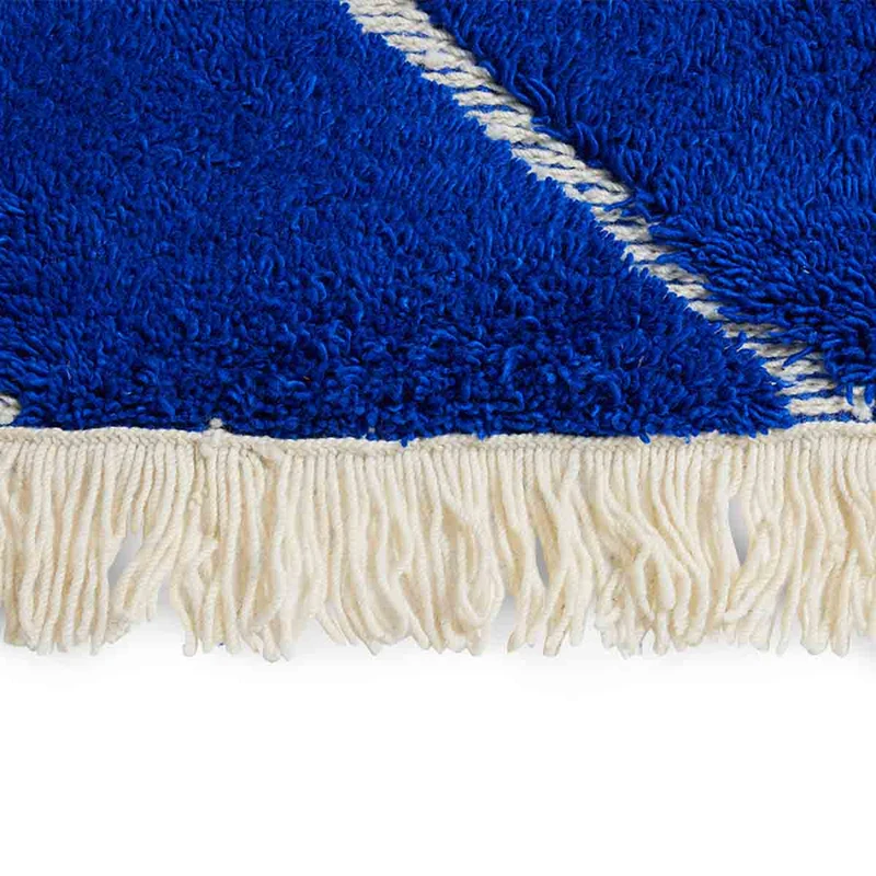 TAPIS LAINE BLEU