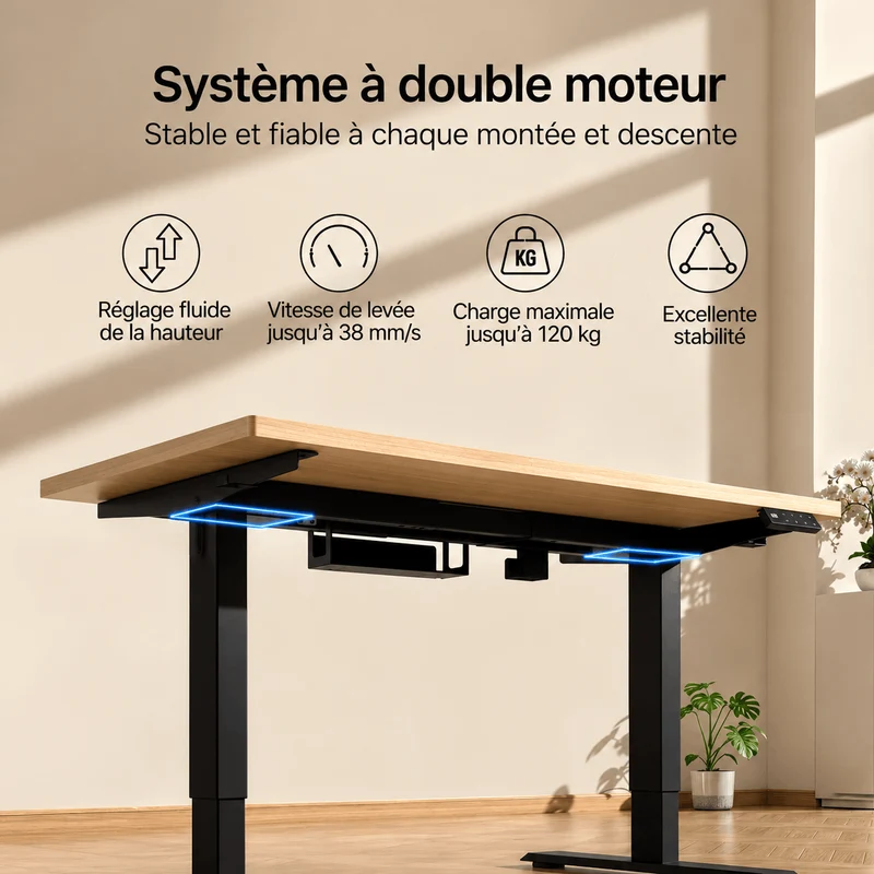 Dual Ultra Bureau assis-debout électrique premium