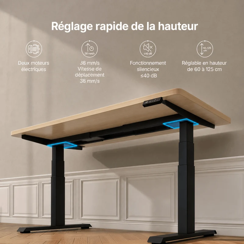 Dual Ultra X Bureau assis-debout électrique premium