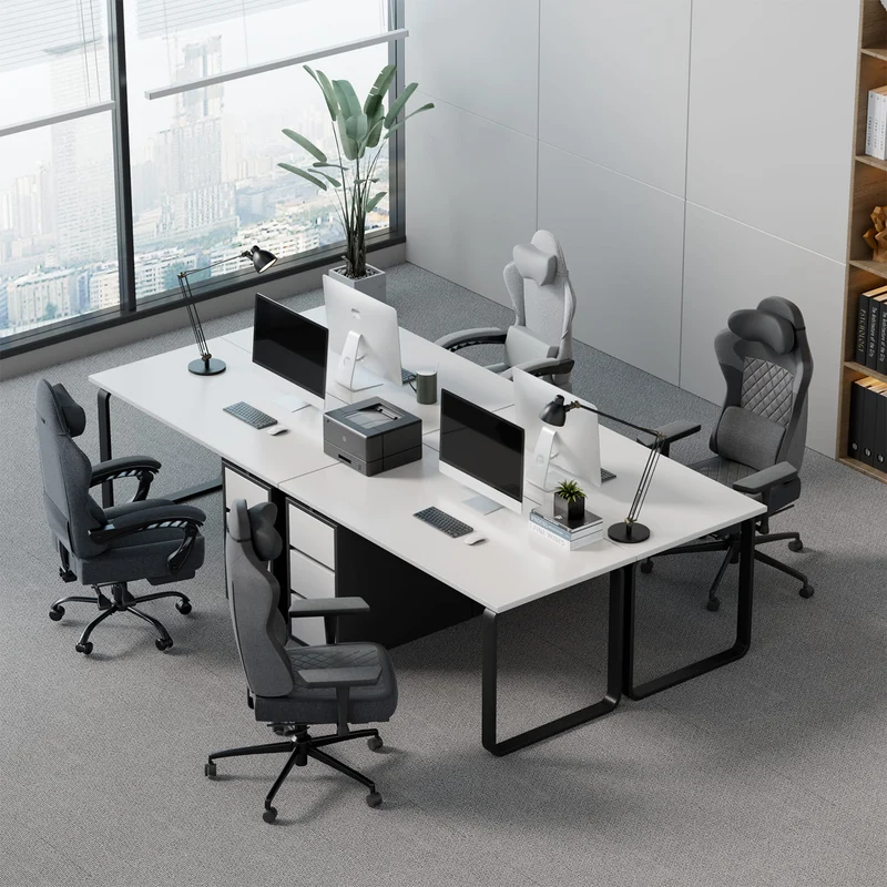 Chaise de bureau avec repose-pieds, chaise de jeu ergonomique