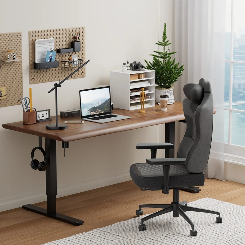 Chaise de bureau avec repose-pieds, chaise de jeu ergonomique