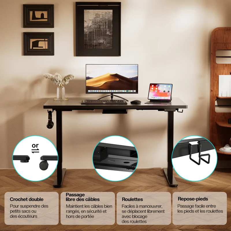 V2 Ultra Bureau assis debout électrique avec double moteurs