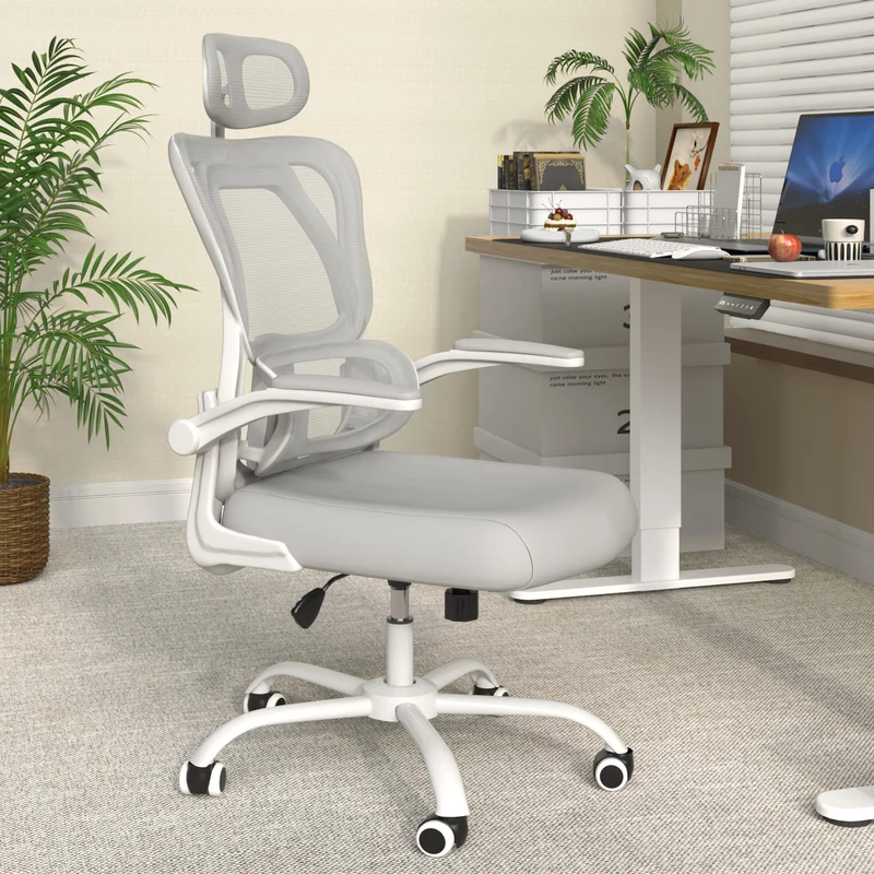 Furniwell Chaise de bureau ergonomique classique avec dossier haut réglable
