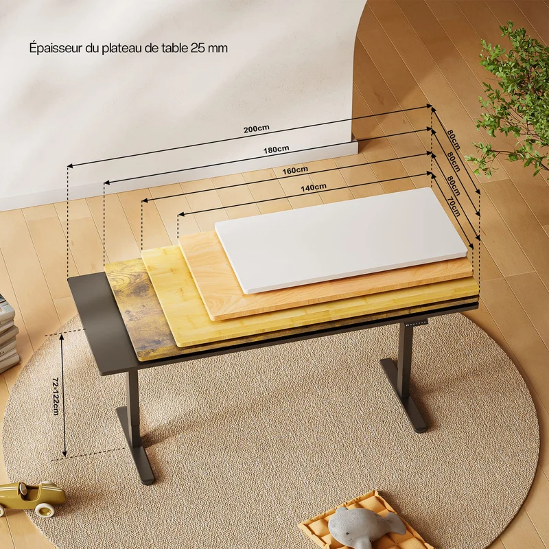 V2 Ultra Bureau assis debout électrique avec double moteurs