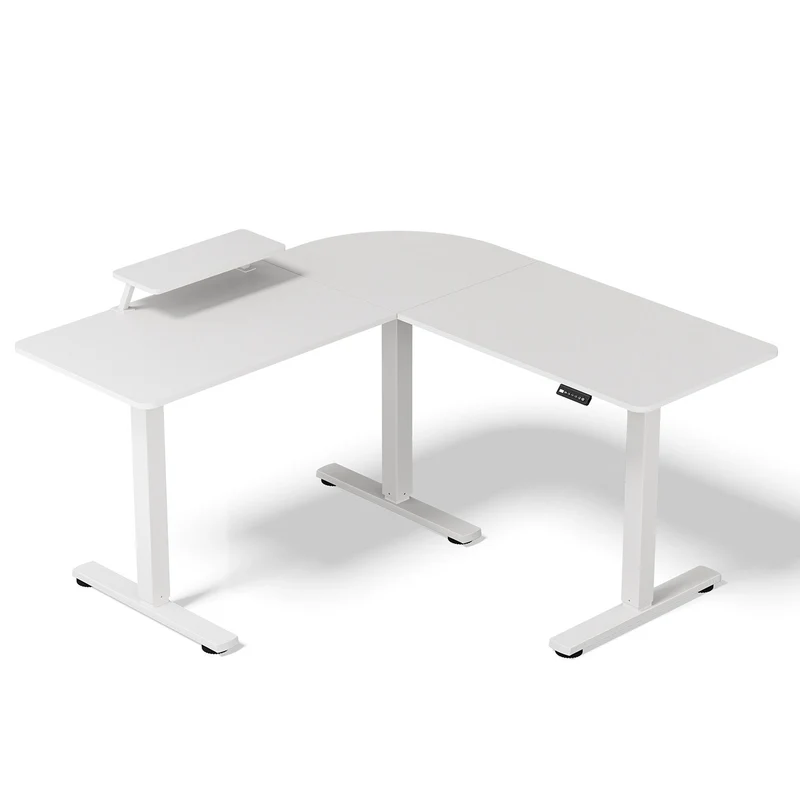 Bureau d'angle réglable en hauteur électriquement