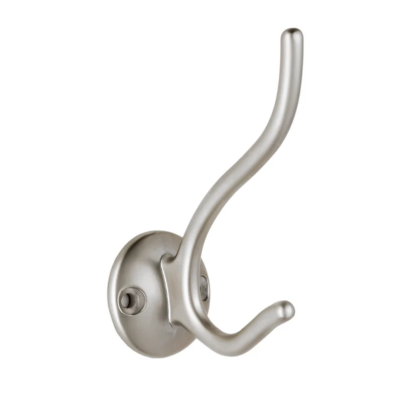 Crochet mural double classique - Chrome