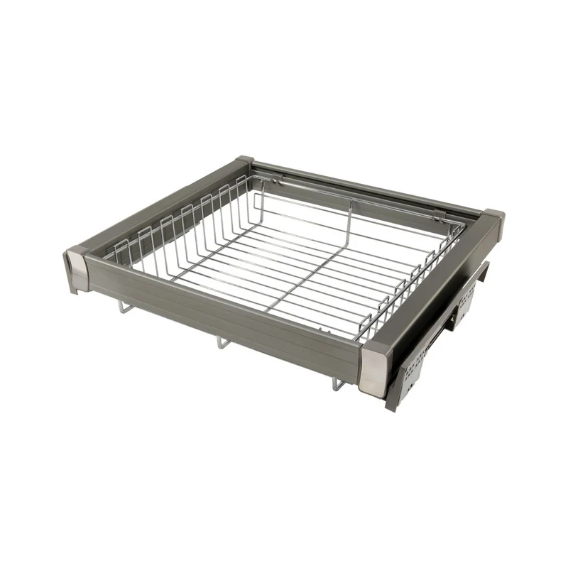 Panier de rangement coulissant pour caisson de 60 cm Soft-Close - Chrome