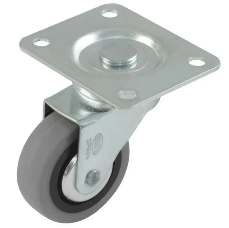 Roulette de meuble en caoutchouc Ø60mm