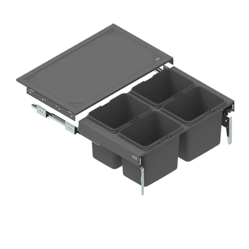 Poubelle de cuisine encastrable - Tri sélectif Soft-Close - 80cm Meuble