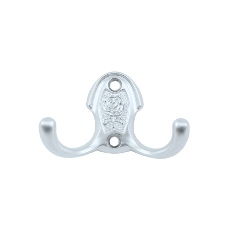 Crochet mural double - 46mm - Argent