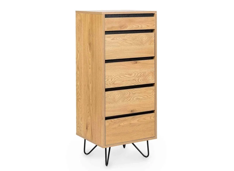 Commode en bois 4 tiroirs avec coiffeuse intégrée DARINA