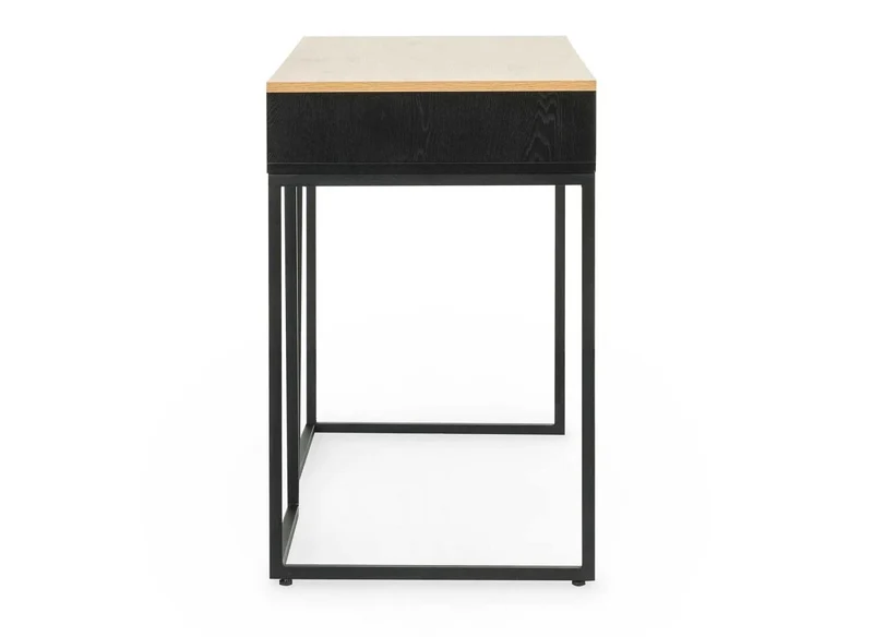 Bureau industriel avec tiroir et rangement en bois et métal COLETTE