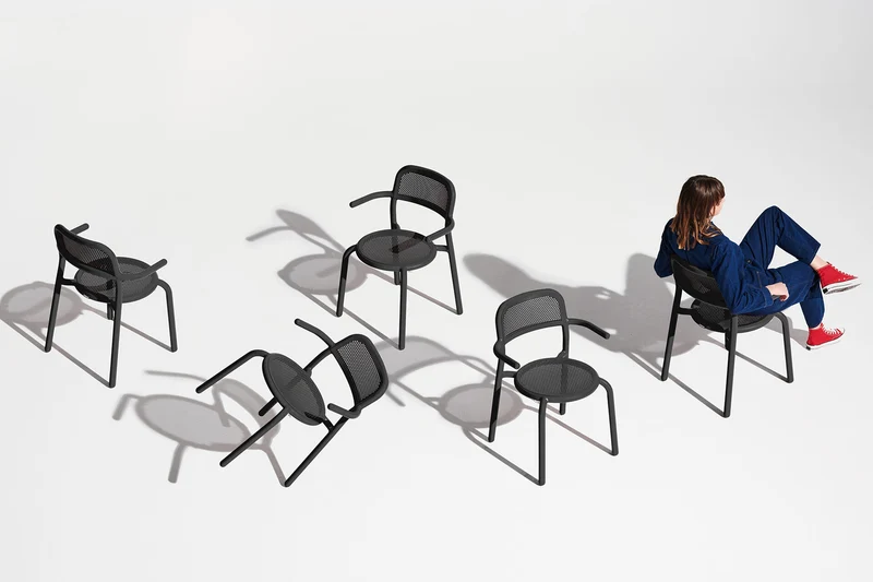 TONI - Chaise de bistrot avec accoudoirs