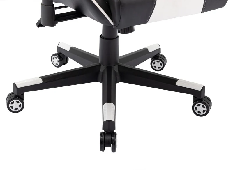Fauteuil de bureau gaming en simili cuir noir et blanc SOUL