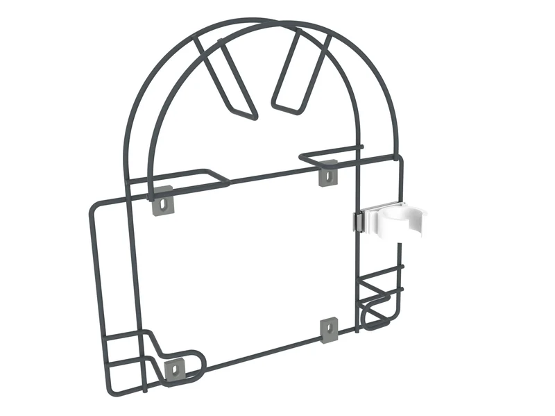 Porte-tuyau d'aspirateur en argent - Petit - Anthracite