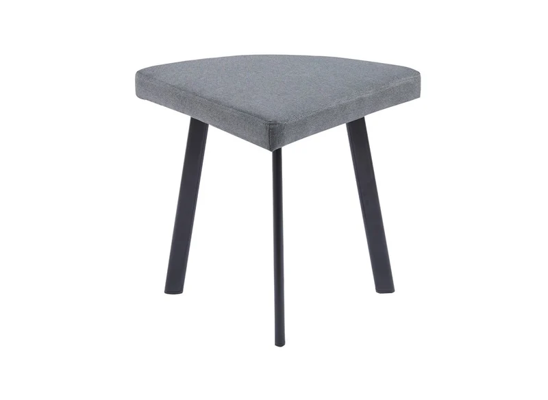 Ensemble table à manger en bois gris clair avec 4 tabourets gris IRINA
