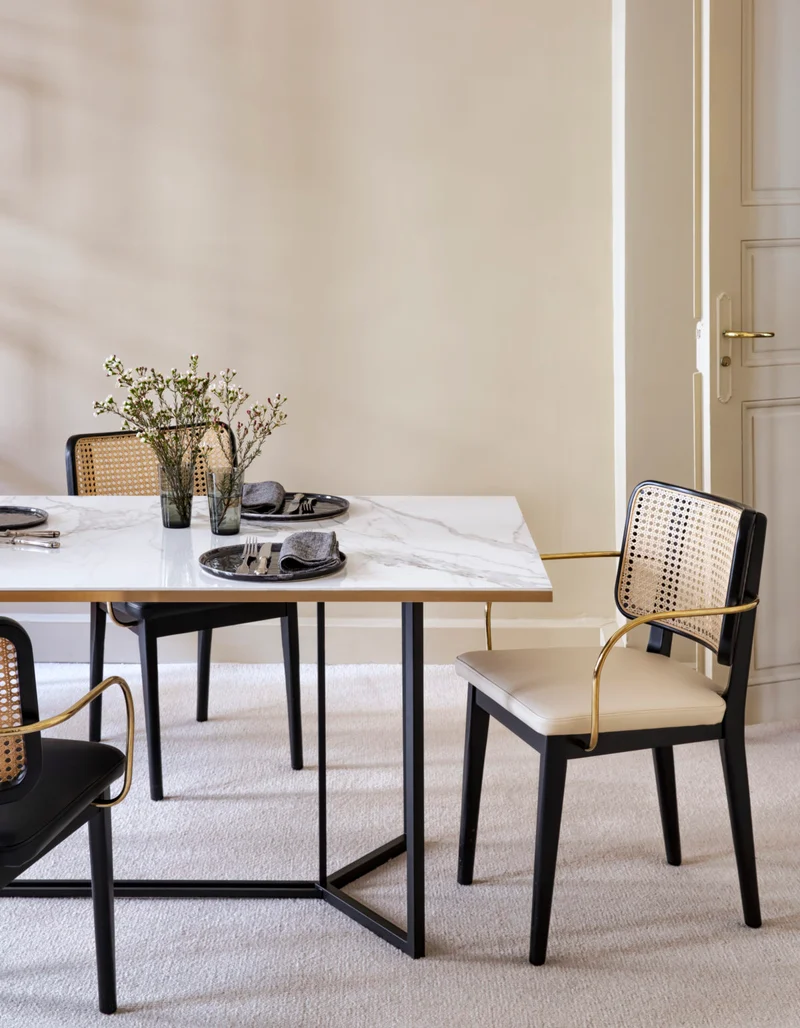 CANNAGE - Chaise avec accoudoirs