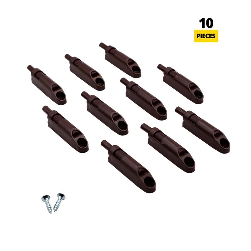 Amortisseur de porte de cuisine fermeture silencieuse - Marron (10 pièces)