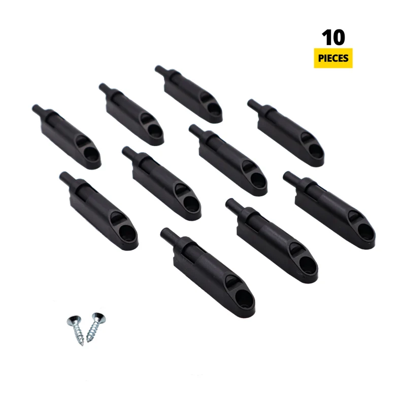 Amortisseur de porte de cuisine fermeture silencieuse - Noir (10 pièces)