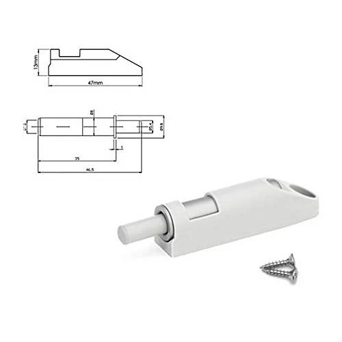 Amortisseur de porte de cuisine fermeture silencieuse - Gris (10 pièces)