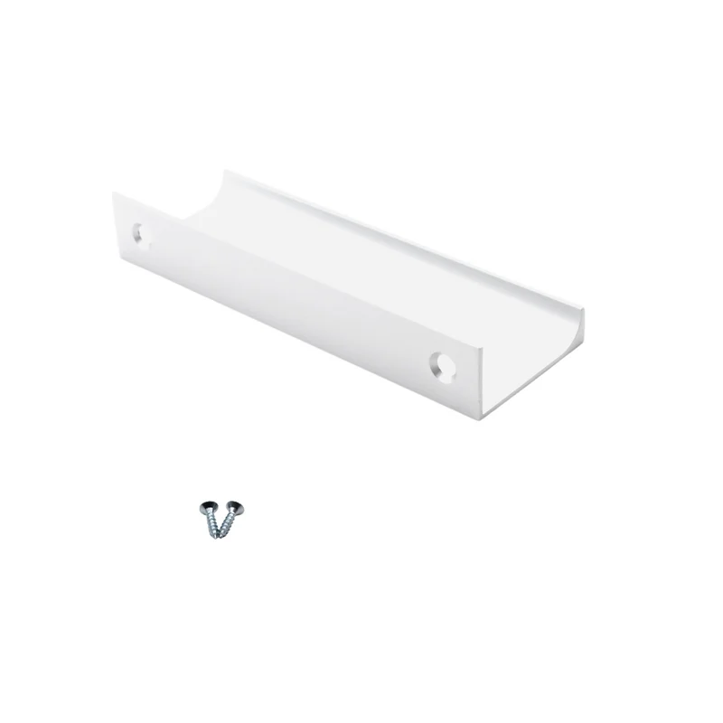 Poignée profilée Edge 96mm (Longueurs totales 116mm) - Blanc