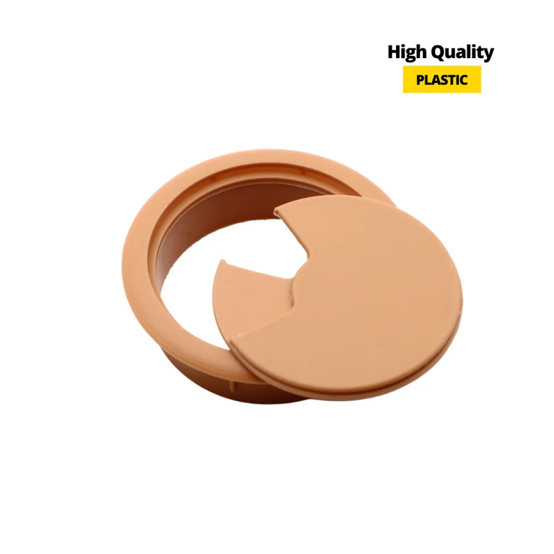 Passe-câble en plastique 60mm - Marron clair