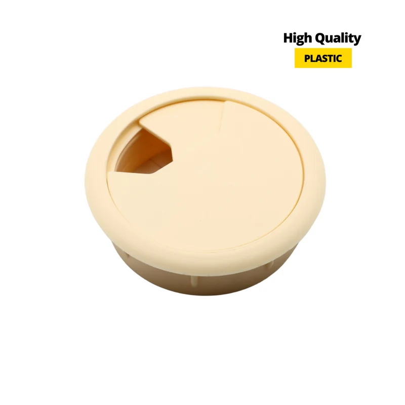 Passe-câble en plastique 60mm - Crème