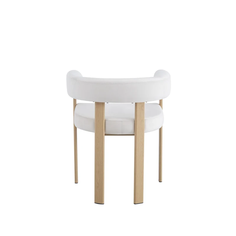 Chaise VAIANA beige, pieds effet chêne