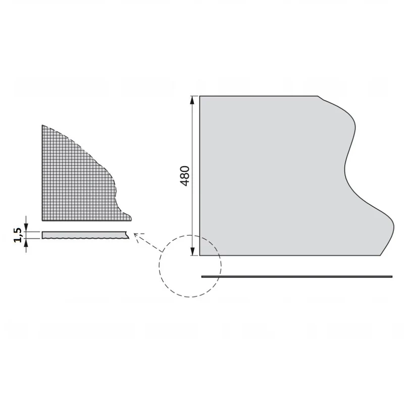 Tapis antidérapant pour tiroirs - Blanc - Damier - 1 mètre