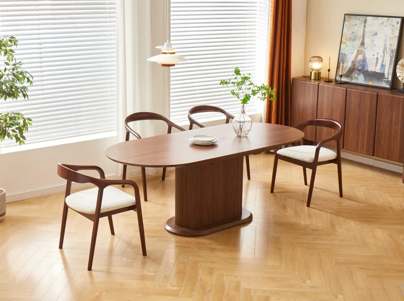Table à manger VANESSA extensible noyer 160/200cm