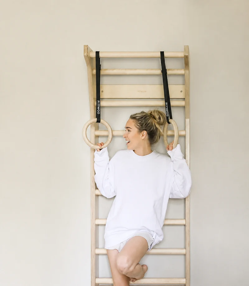 ULPU gym rings | birch - black straps