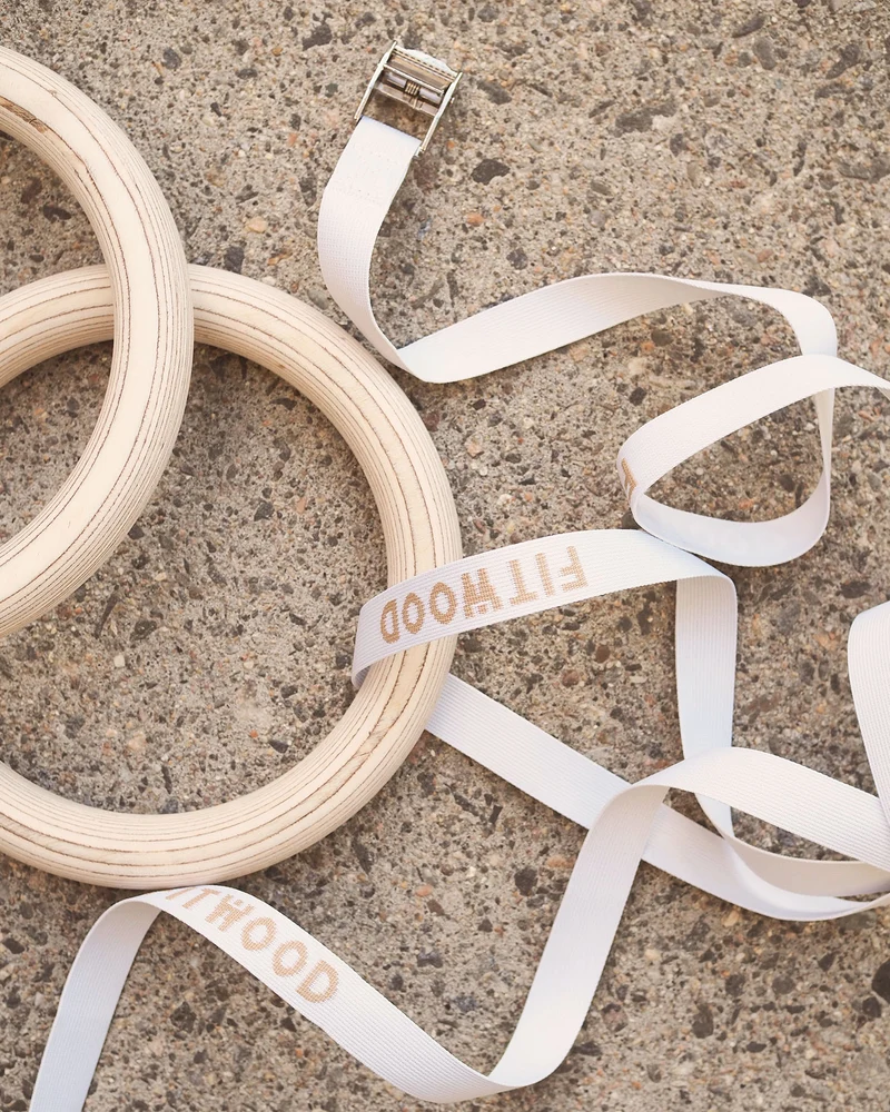 ULPU gym rings | birch - black straps
